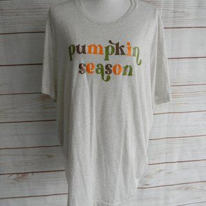 WM'S BOUTIQUE "PUMPKIN SEASON" FALL HARVEST SHORT SLV T-SHIRT XXL 2X